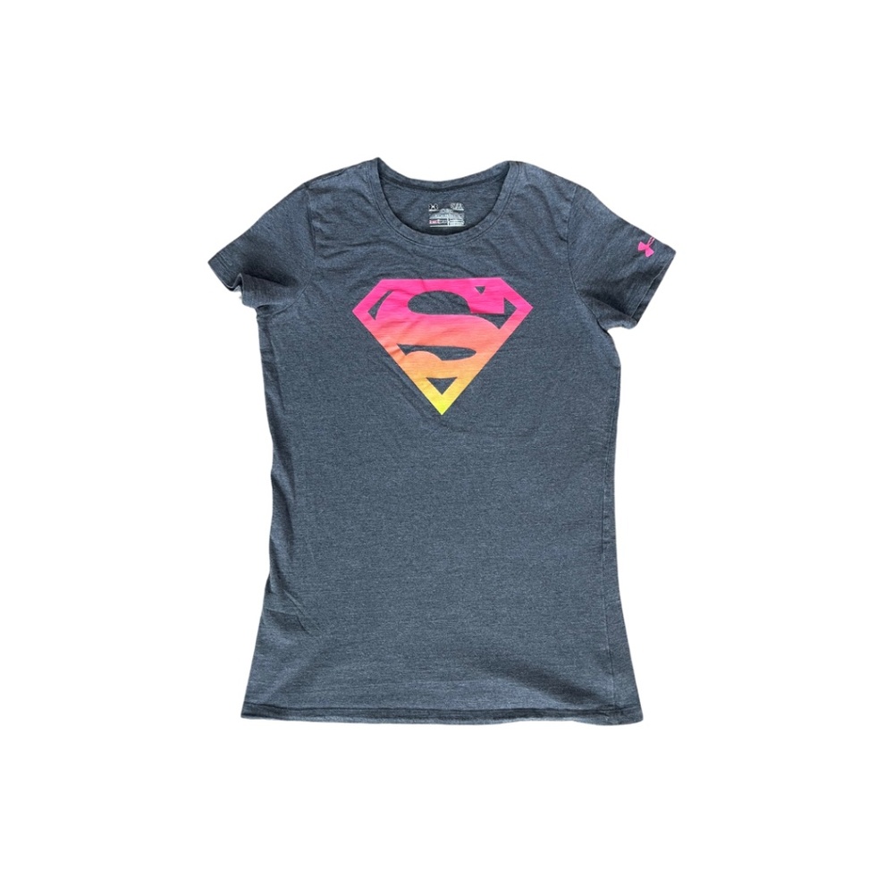 Under Armour Superman Semi-Fitted Heat Gear Cap T-Shirt-Size Small